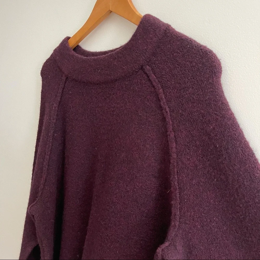 Free People Pullover Oversized Sweater | Eggplant